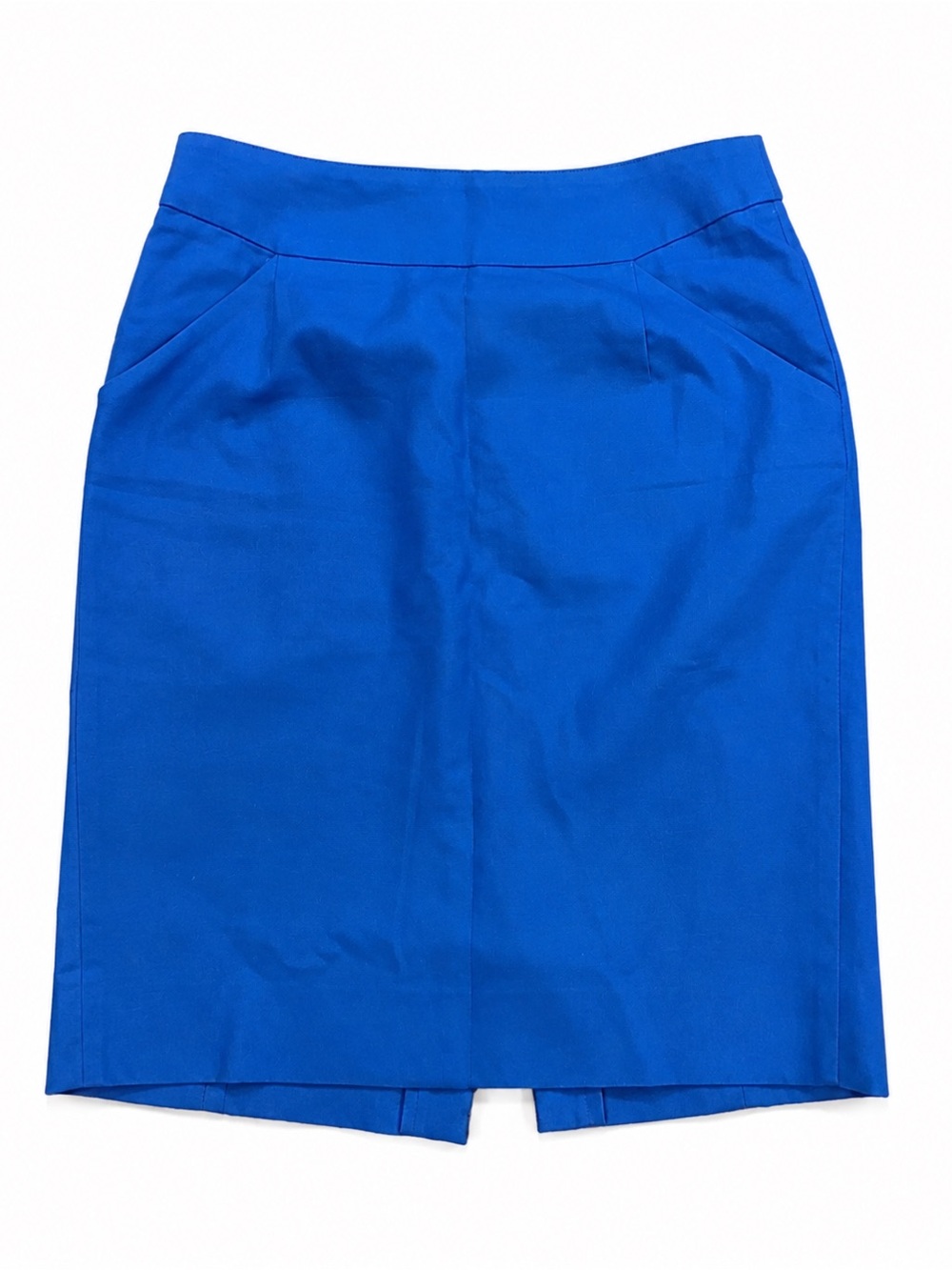 J.Crew The Pencil Skirt Cobalt Blue Size 4 Classic Tailored Career Work